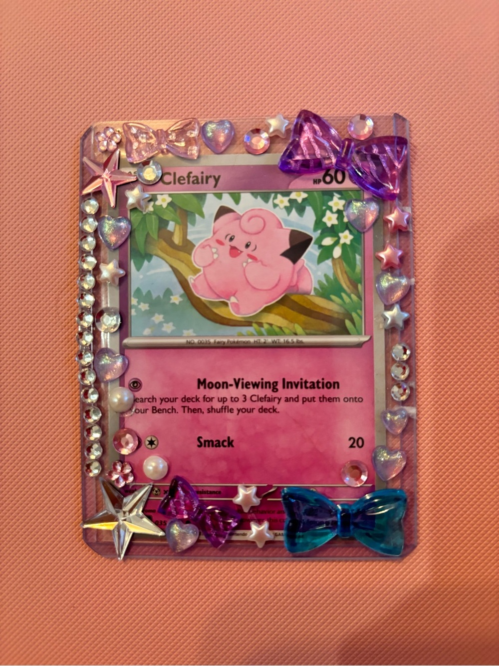Clefairy Pokémon Card — Pink Decorative Card